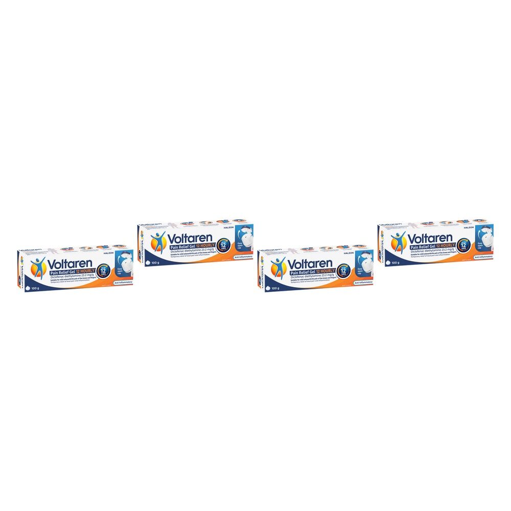 Voltaren Pain Relief Gel 12 Hourly 100g Pack of 4