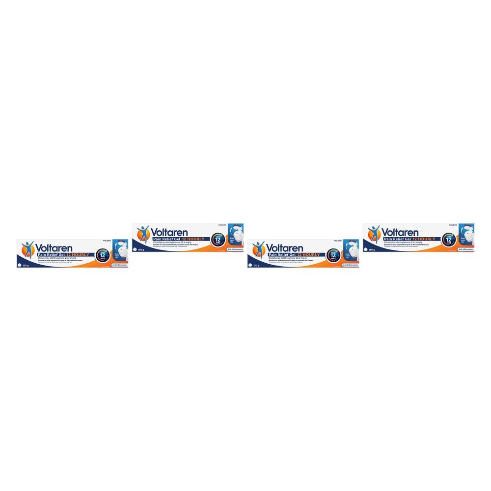 Voltaren Pain Relief Gel 12 Hourly 150g Pack of 4
