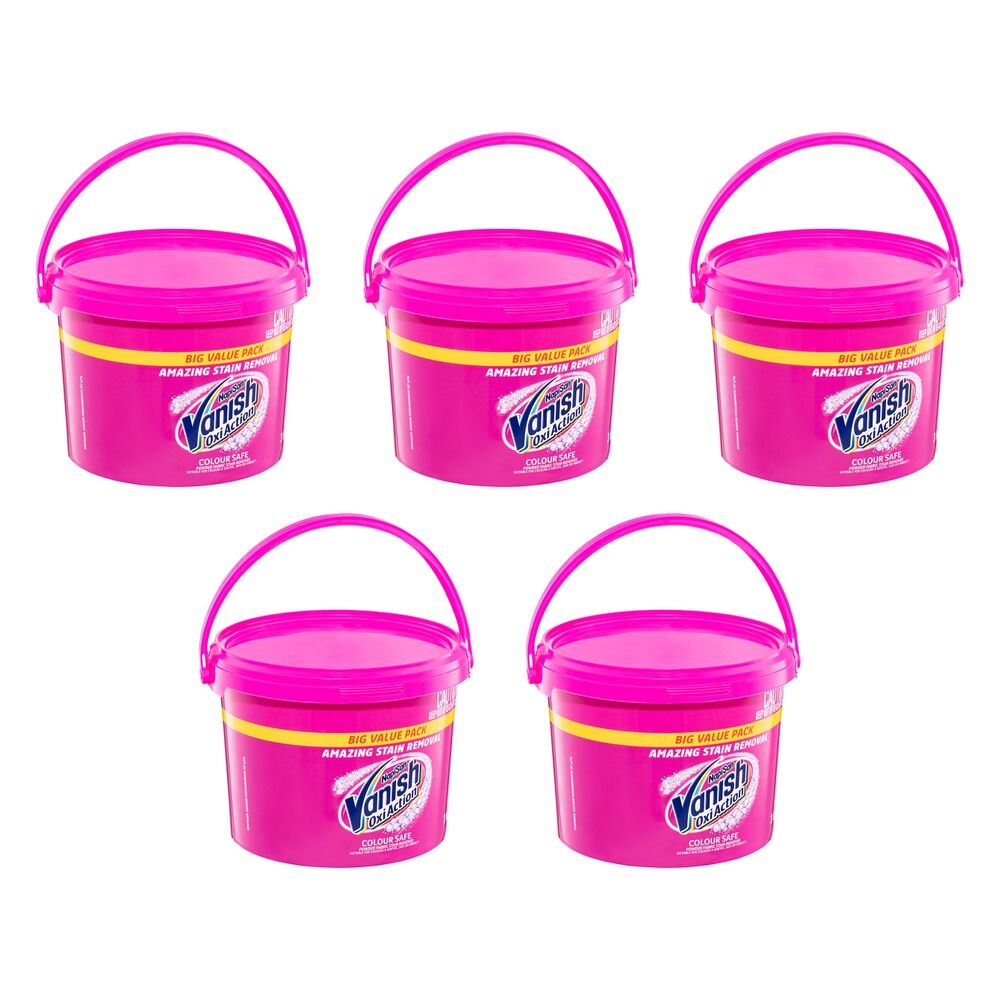 Vanish NapiSan Oxi Action Colour Safe Powder Stain Remover 3kg Pack of 5