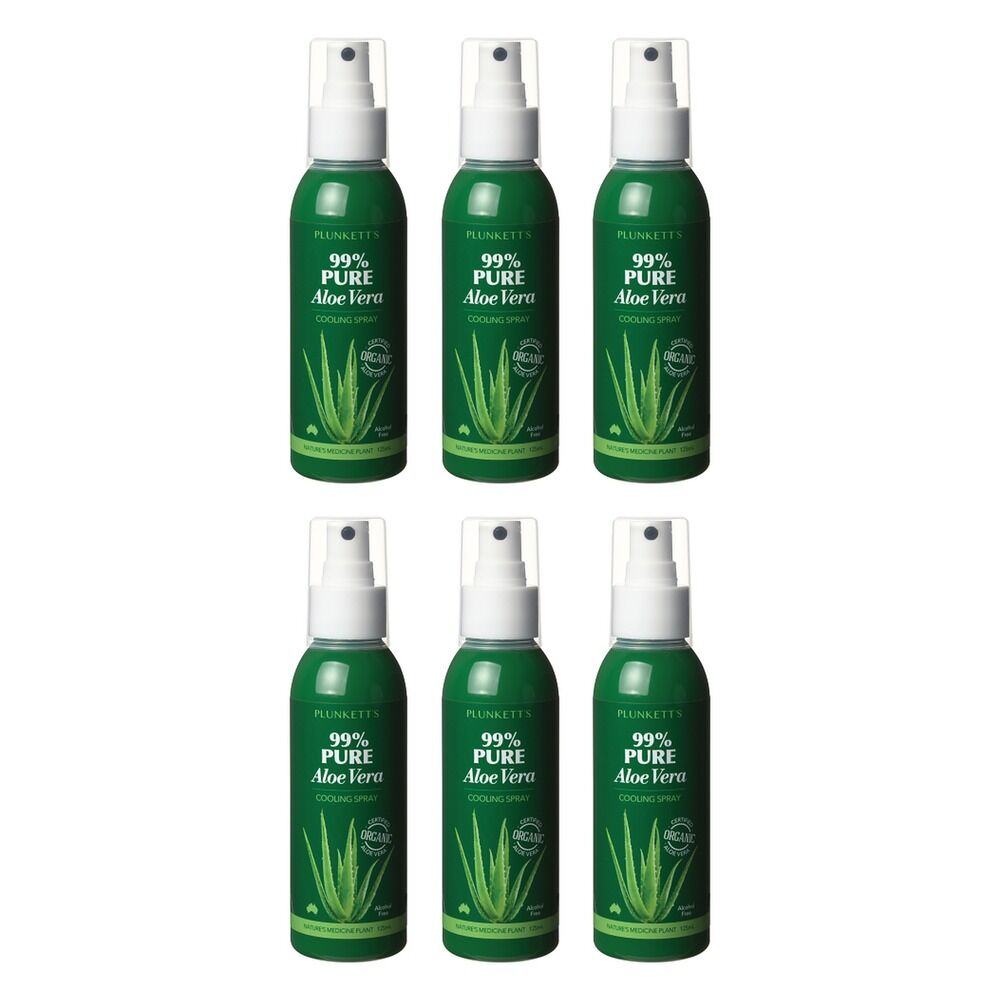 Plunketts 99% Pure Aloe Vera Cooling Spray 125mL Pack of 6