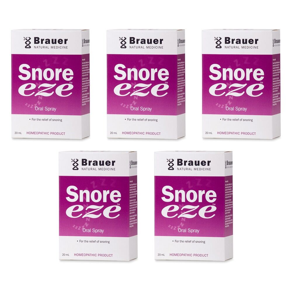 Brauer Snore Eze Oral Spray 20mL Pack of 5