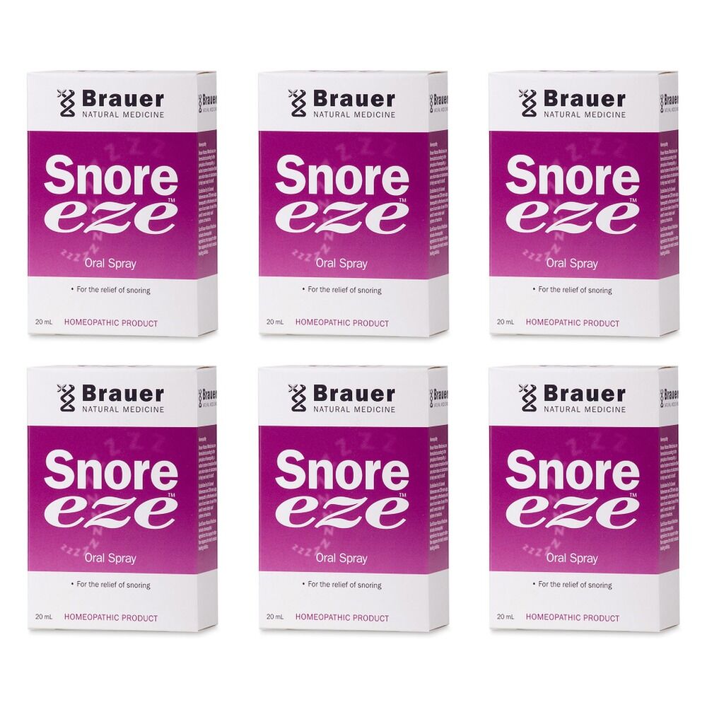 Brauer Snore Eze Oral Spray 20mL Pack of 6
