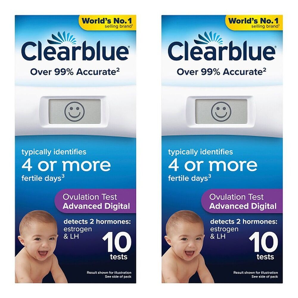 Clearblue Advanced Digital Ovulation Test 10 Pack Bundle of 2