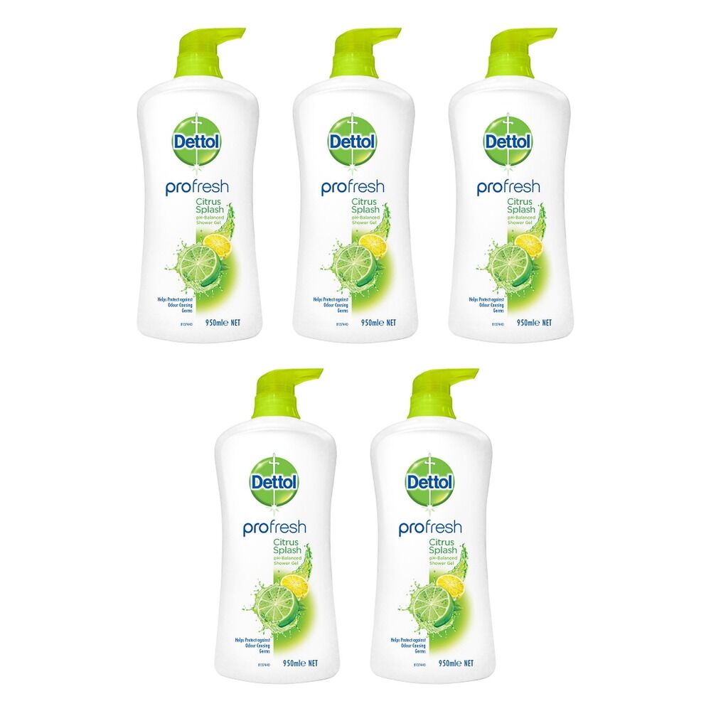 Dettol ProFresh Shower Gel Citrus Splash 950mL x 3 Bundle of 5