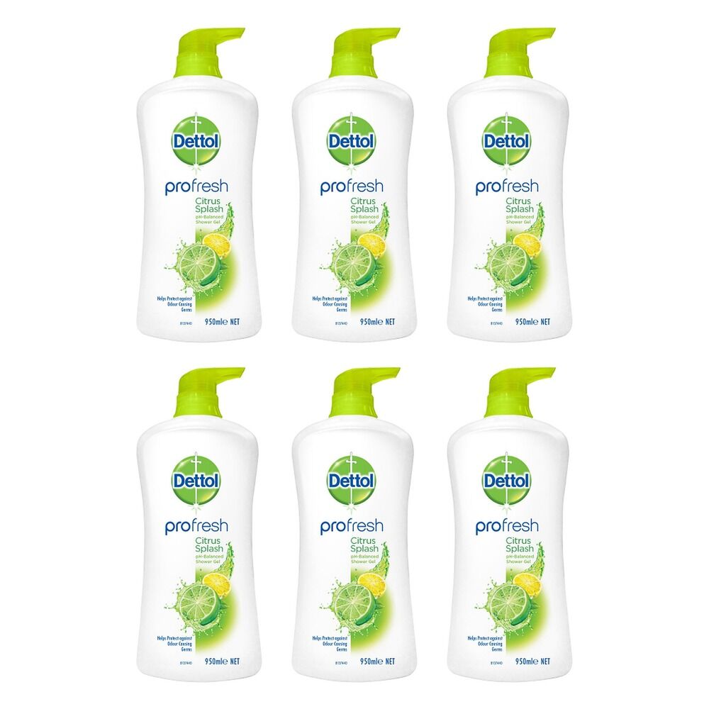Dettol ProFresh Shower Gel Citrus Splash 950mL x 3 Bundle of 6