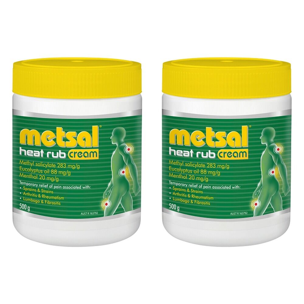Metsal Heat Rub Cream 500g Pack of 2