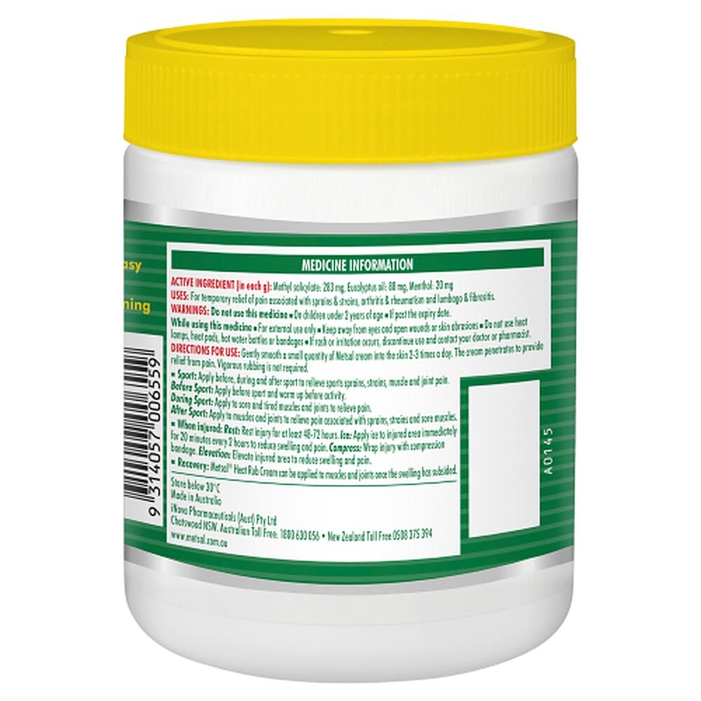 Metsal Heat Rub Cream 500g