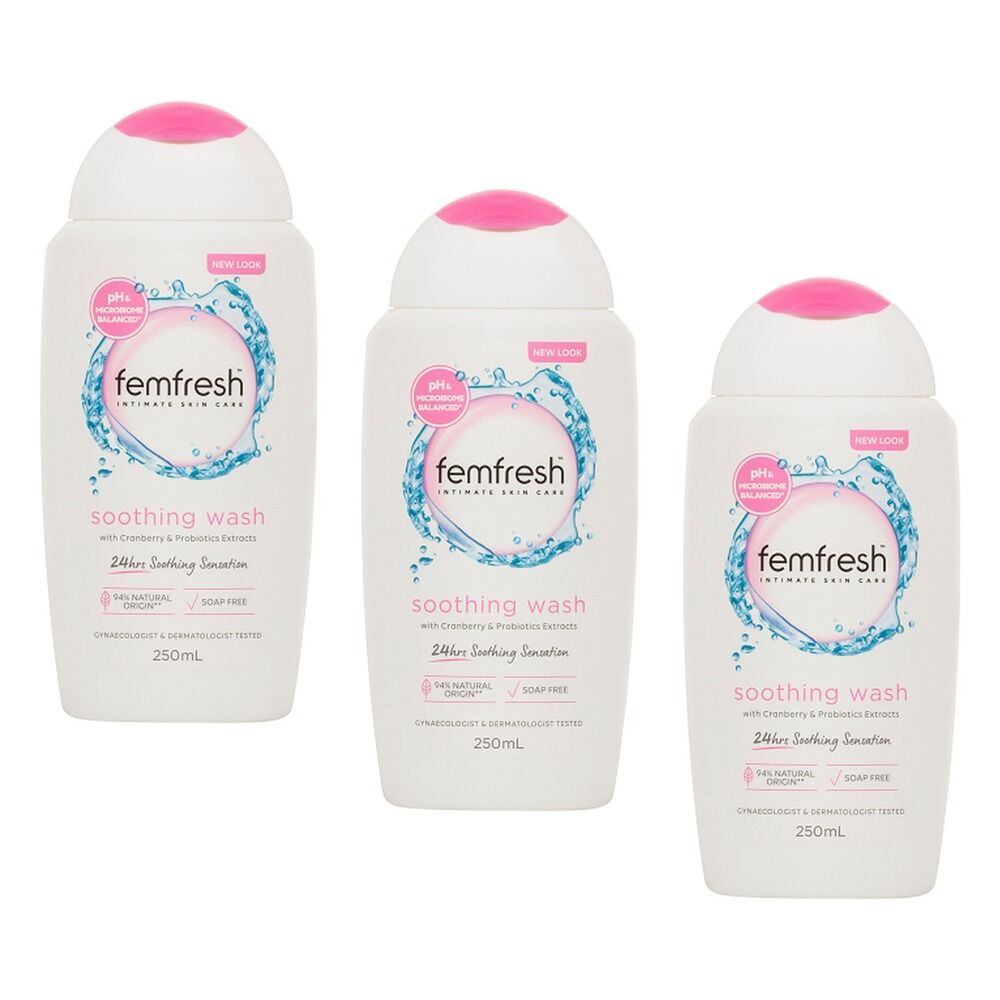 Femfresh Soothing Wash 250mL Pack of 3