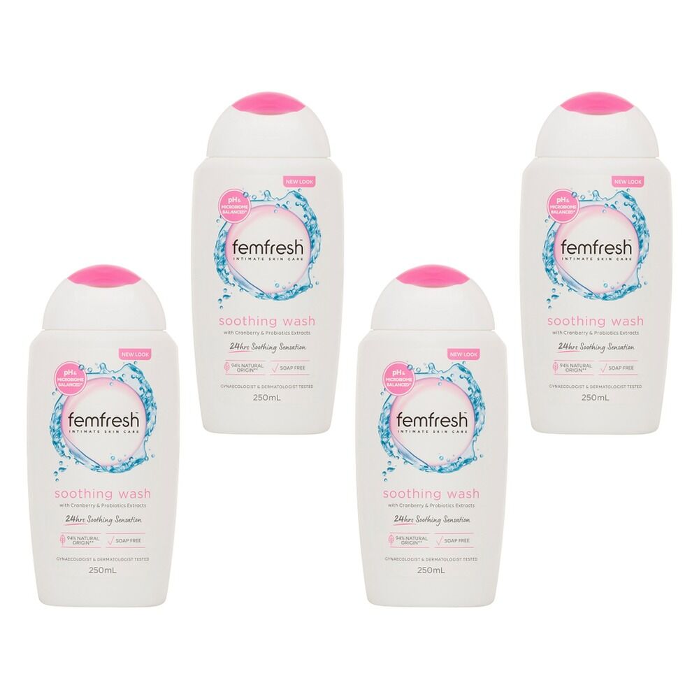 Femfresh Soothing Wash 250mL Pack of 4