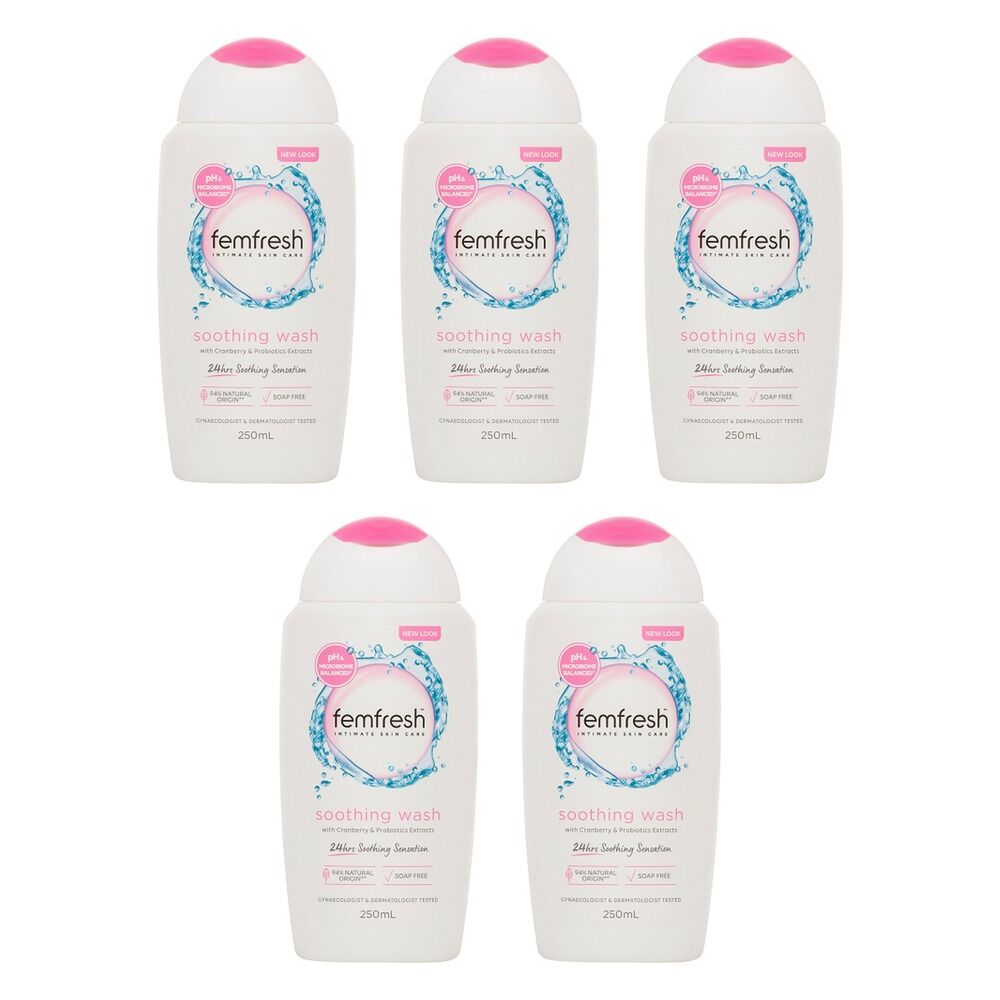 Femfresh Soothing Wash 250mL Pack of 5
