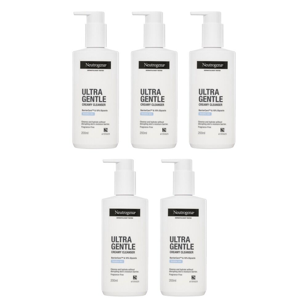 Neutrogena Ultra Gentle Creamy Cleanser 200mL Pack of 5