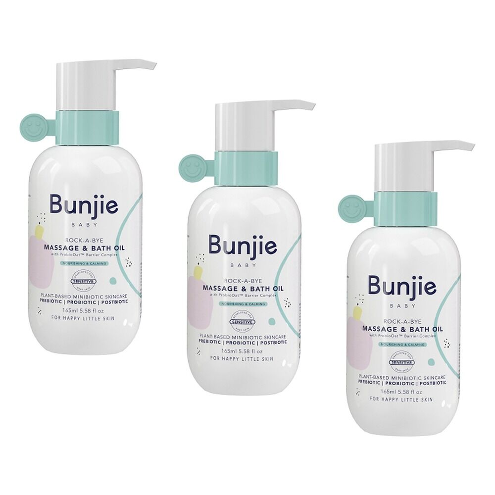 Bunjie Rock-a-Bye Massage & Bath Oil 165mL Pack of 3