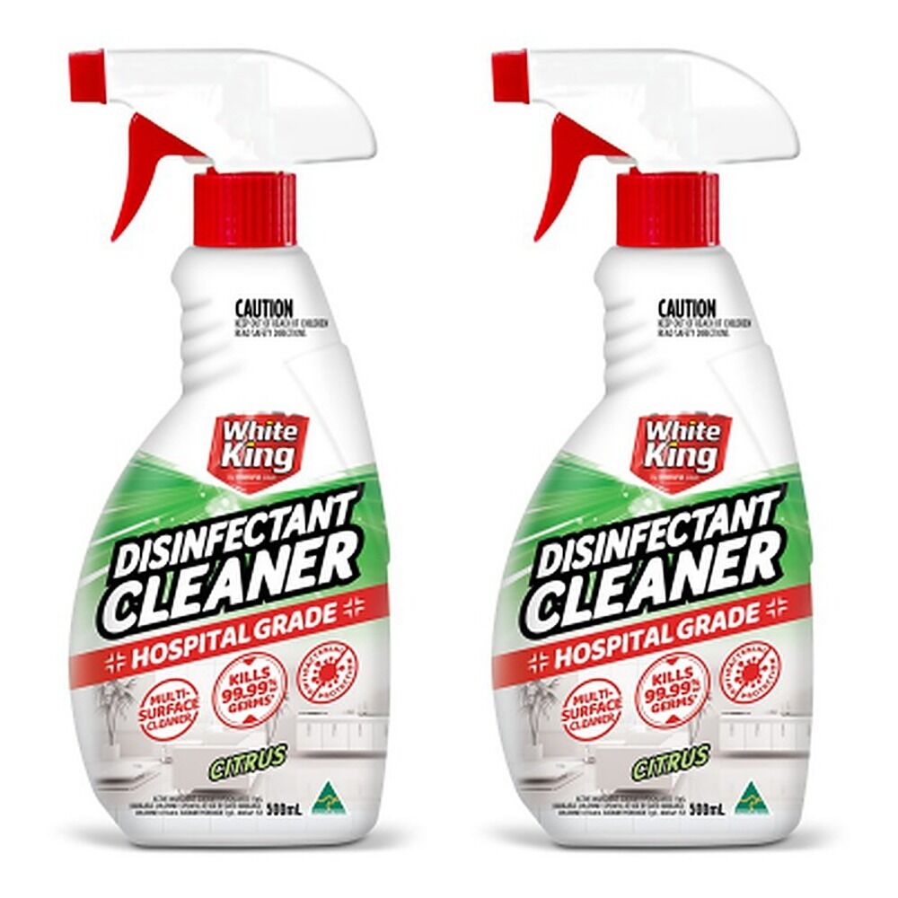 White King Disinfectant Spray Citrus 500mL x 6 Bundle of 2