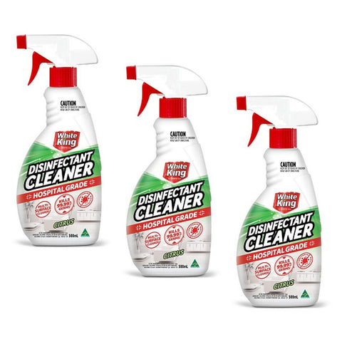 White King Disinfectant Spray Citrus 500mL x 6 Bundle of 3