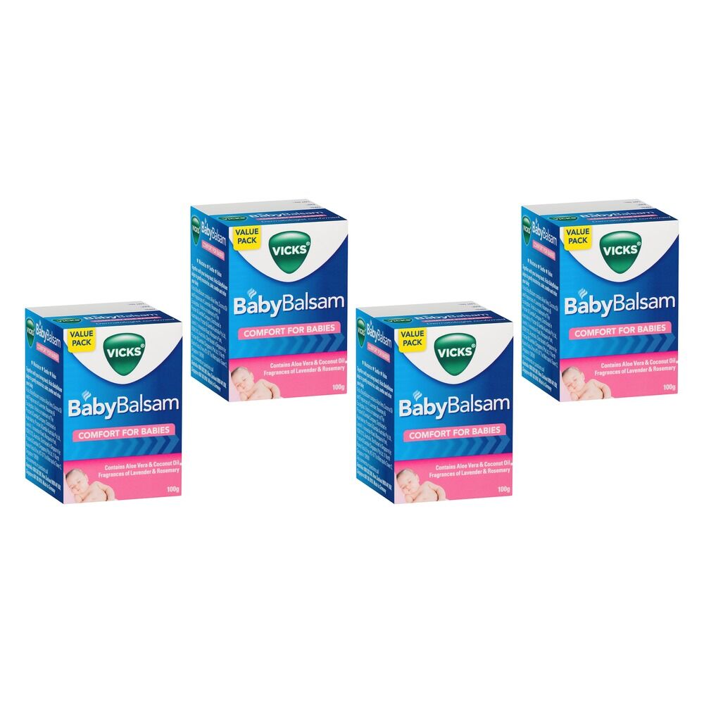 Vicks BabyBalsam Decongestant Rub 100g Pack of 4