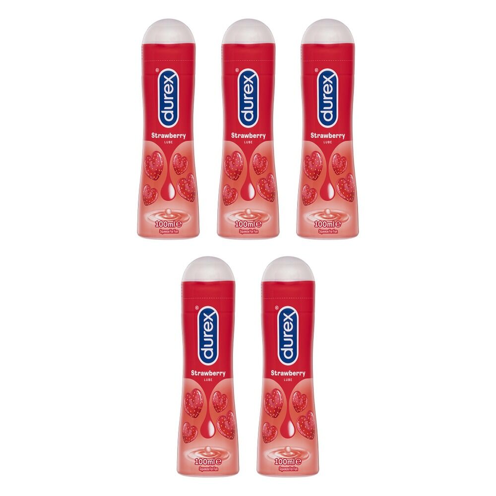 Durex Strawberry Lube 100mL Pack of 5