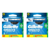 Gillette Mach3 Turbo Replacement Cartridges 8 Pack Bundle of 2