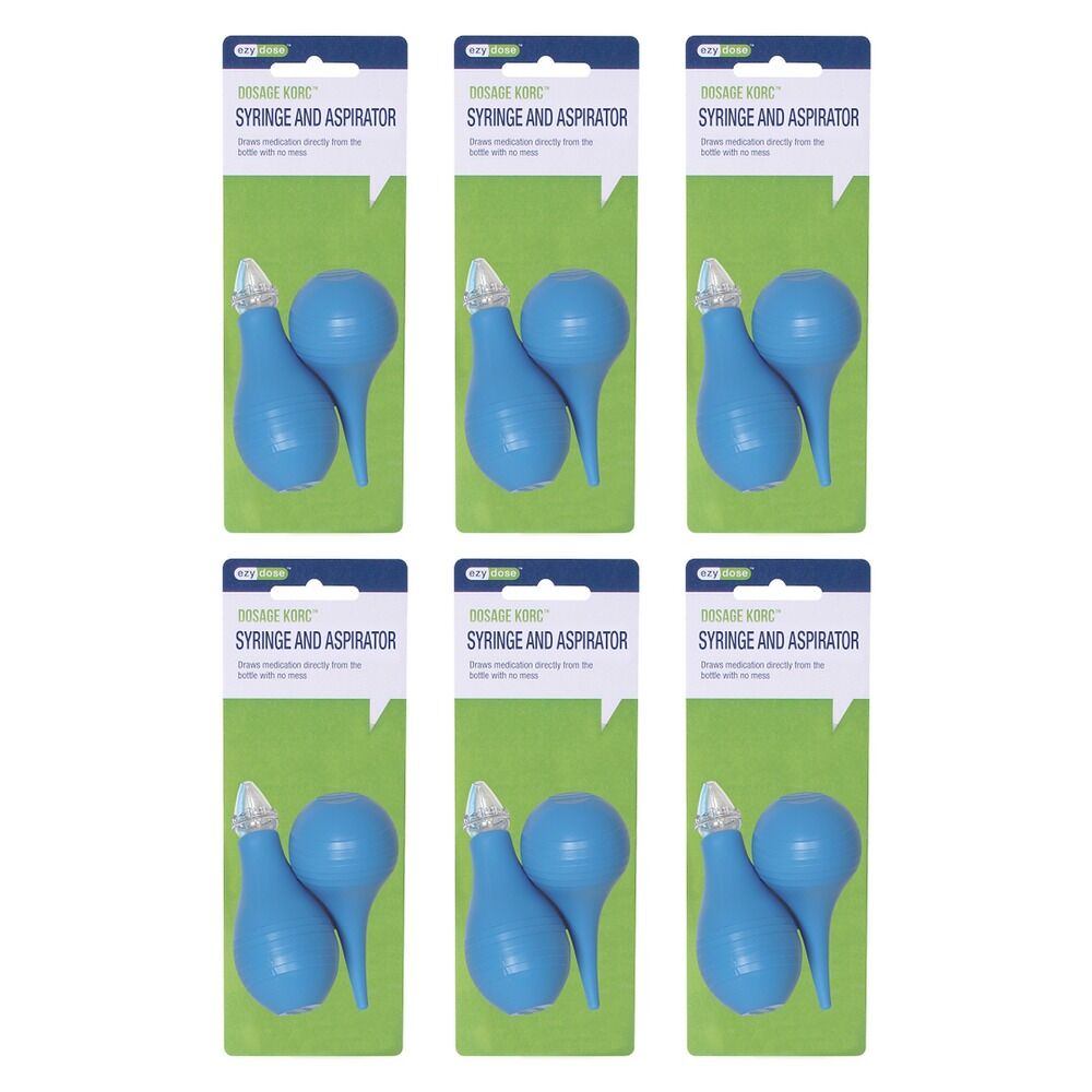Ezy Dose Ear Syringe and Nasal Aspirator Pack of 6
