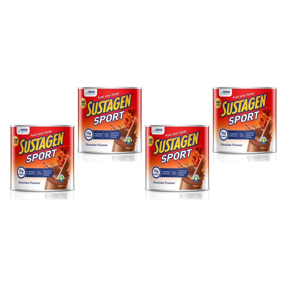 Sustagen Sport Chocolate Flavour 900g Pack of 4