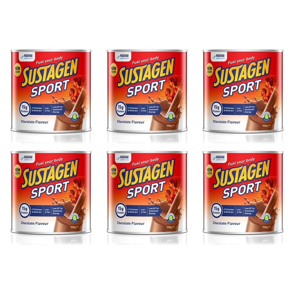 Sustagen Sport Chocolate Flavour 900g Pack of 6