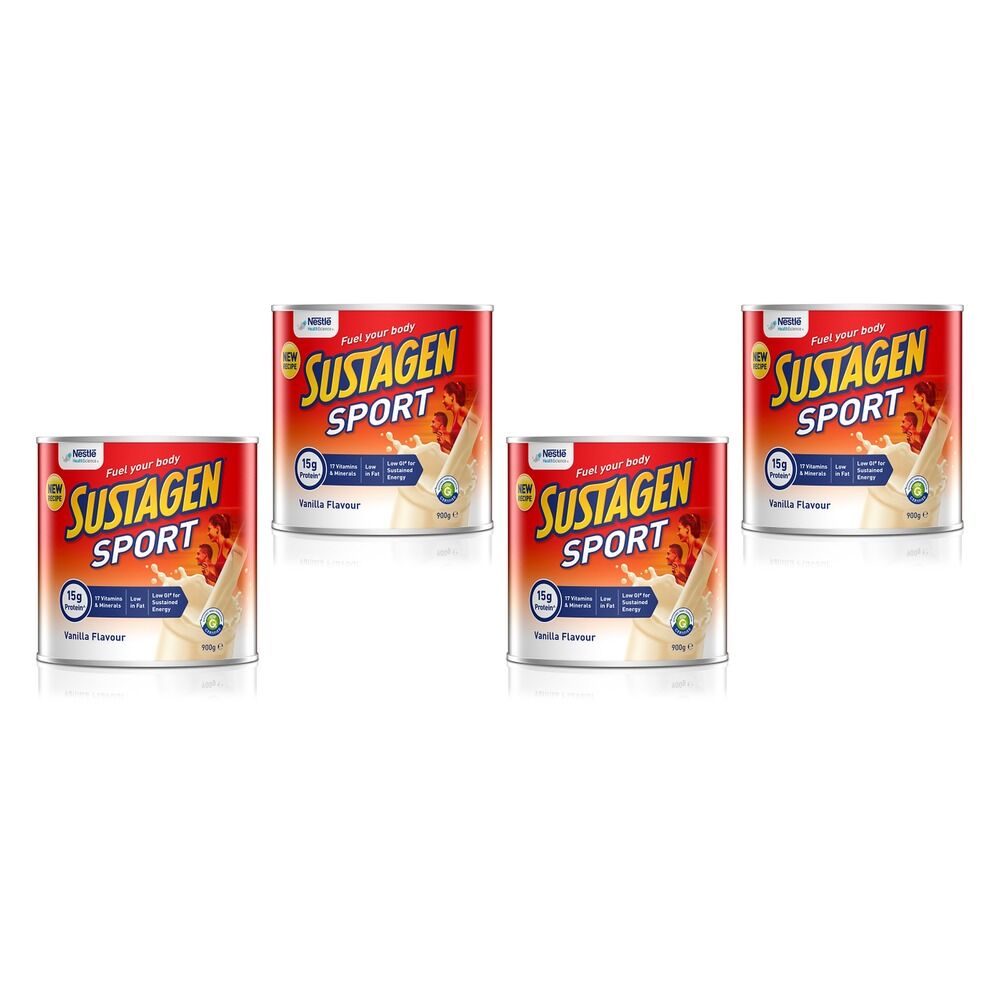 Sustagen Sport Vanilla Flavour 900g Pack of 4