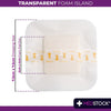 Medstock Transparent Foam Island Dressing 7.5cm x 7.5cm 10 Pack
