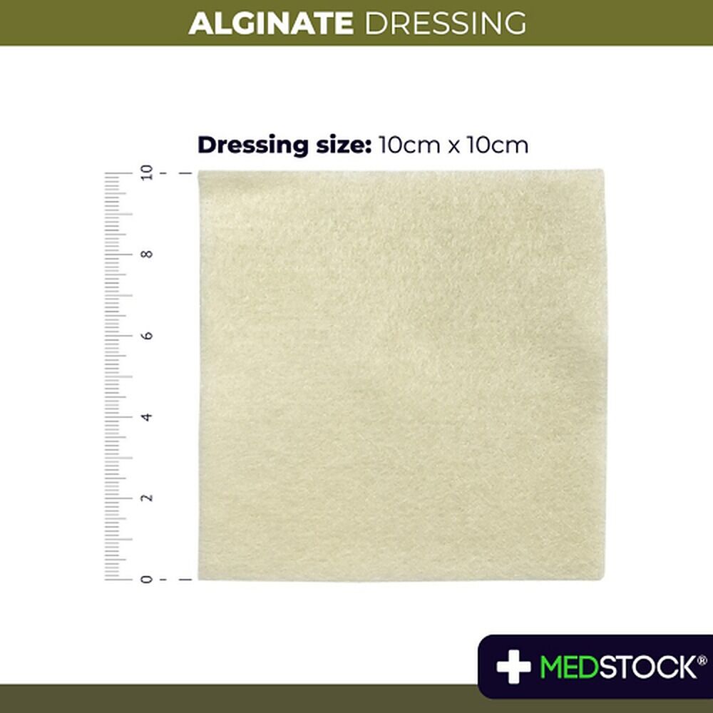 Medstock Alginate Dressing 10cm x 10cm 10 Pack