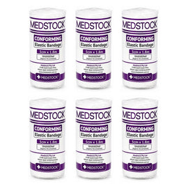 Medstock Conforming Elastic Bandage 5cm x 1.8m 1 Roll x 24 Bundle of 6