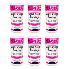 Medstock Light Crepe Band with Clip 10cm x 1.6m 1 Roll Pack of 6