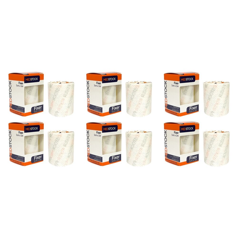 Medstock Fabric Roll Fixer 5cm x 1m 1 Roll Pack of 6