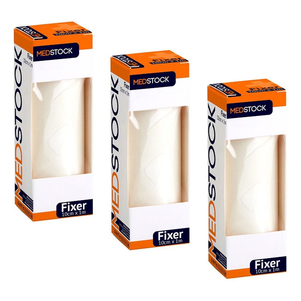 Medstock Fabric Roll Fixer 10cm x 1m 1 Roll Pack of 3