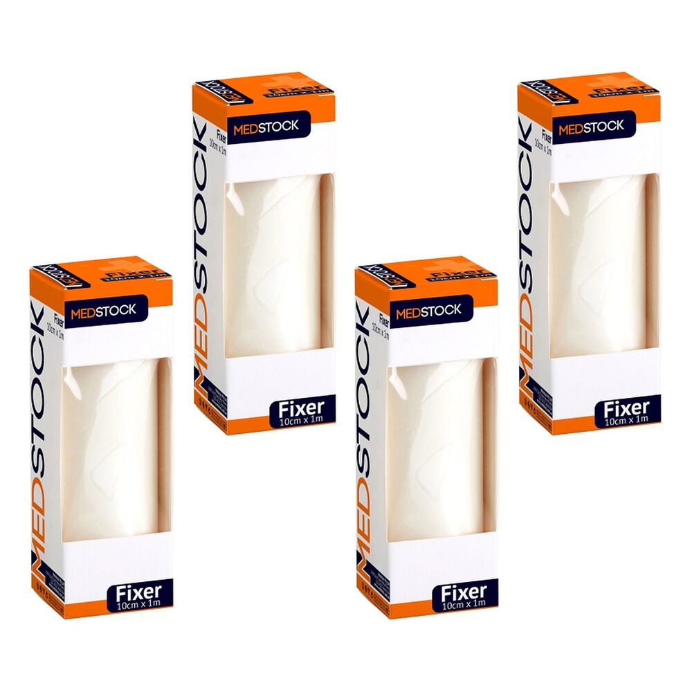 Medstock Fabric Roll Fixer 10cm x 1m 1 Roll Pack of 4