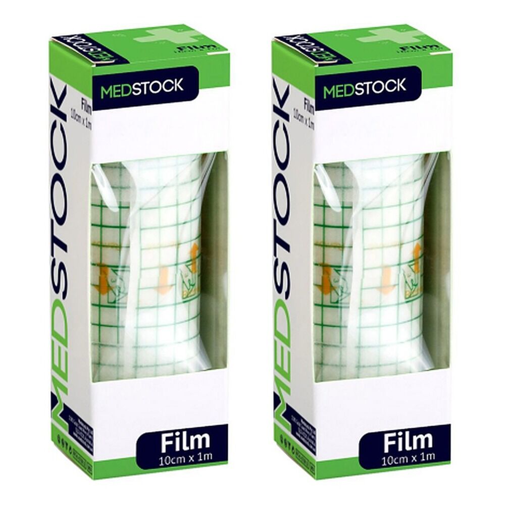 Medstock Film Dressing Roll 10cm x 1m 1 Roll Pack of 2