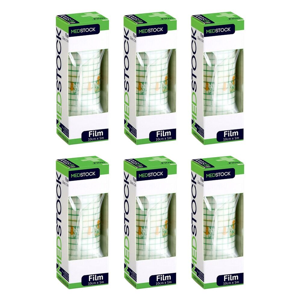 Medstock Film Dressing Roll 10cm x 1m 1 Roll Pack of 6