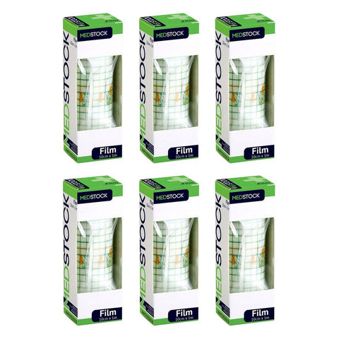 Medstock Film Dressing Roll 10cm x 1m 1 Roll Pack of 6