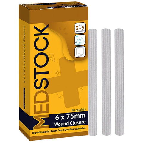 Medstock Wound Closure Strips 6mm x 75mm 50 Pack
