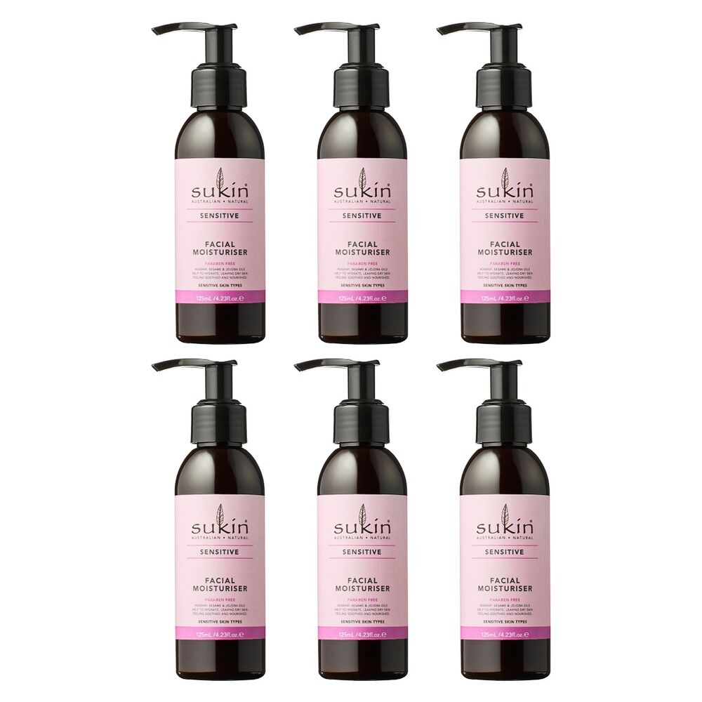 Sukin Sensitive Facial Moisturiser 125mL Pack of 6