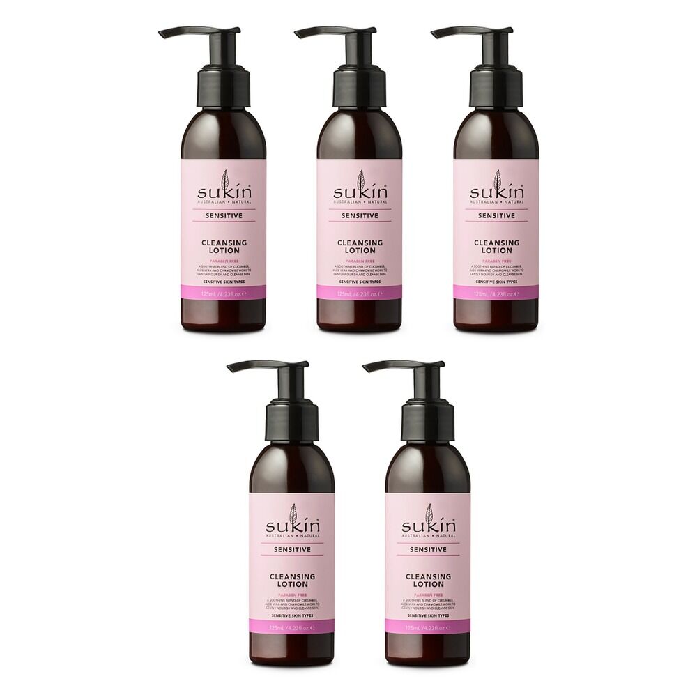 Sukin Sensitive Cleansing Lotion 125mL Pack of 5