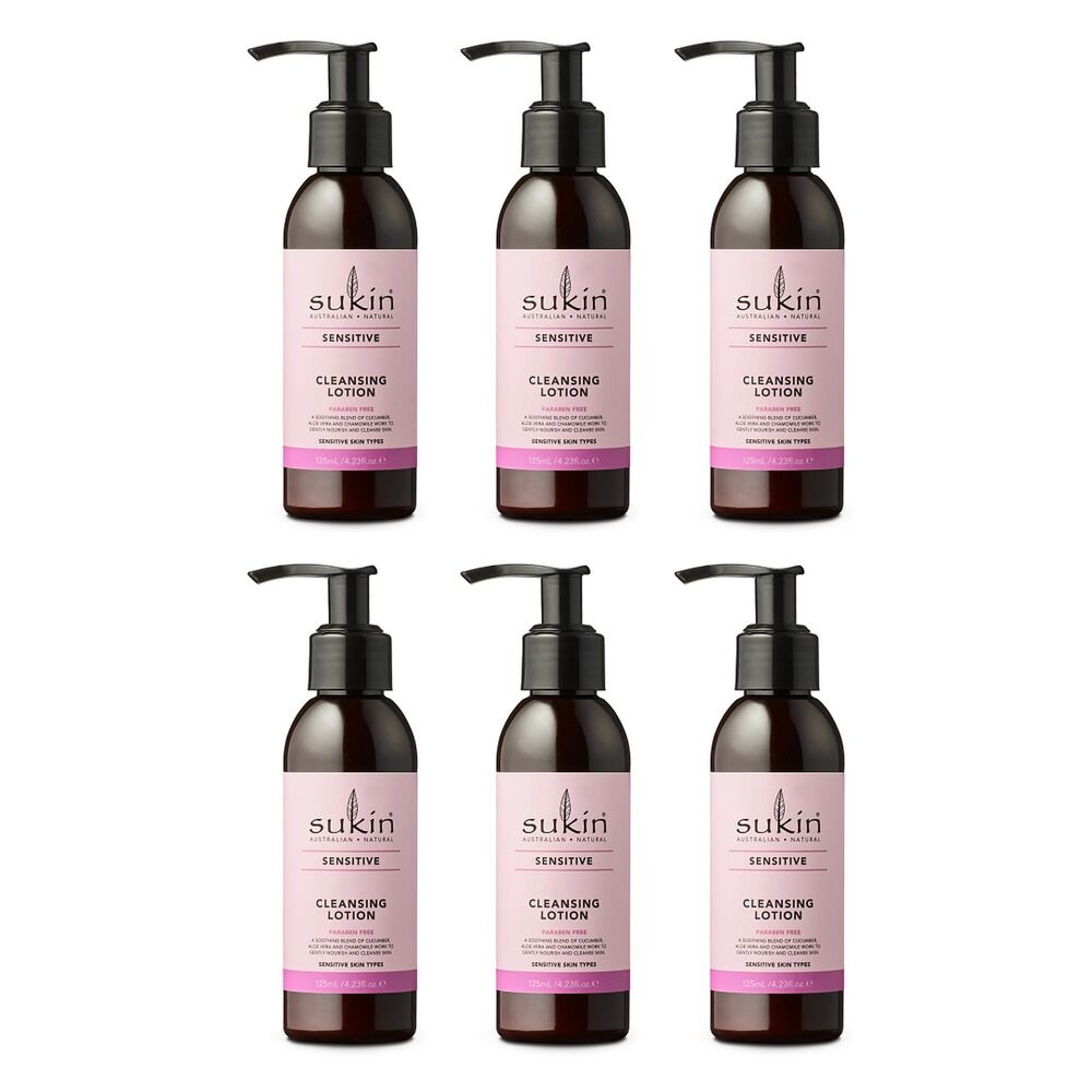Sukin Sensitive Cleansing Lotion 125mL Pack of 6