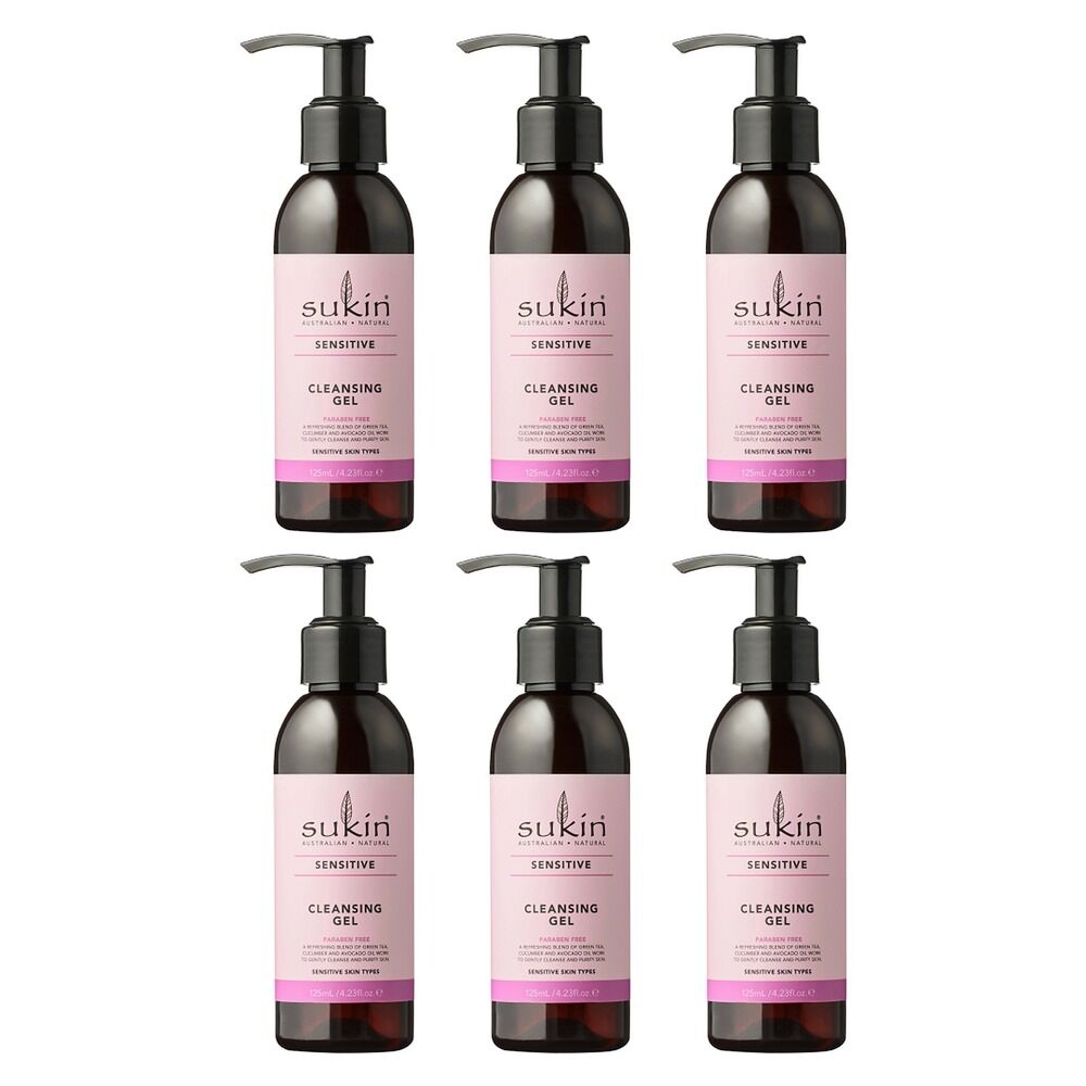 Sukin Sensitive Cleansing Gel 125mL Pack of 6