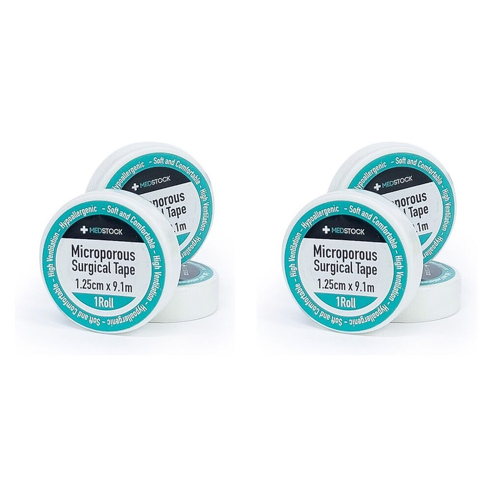 Medstock Microporous Tape 1.25cm x 1.9m 1 Roll x 24 Bundle of 2