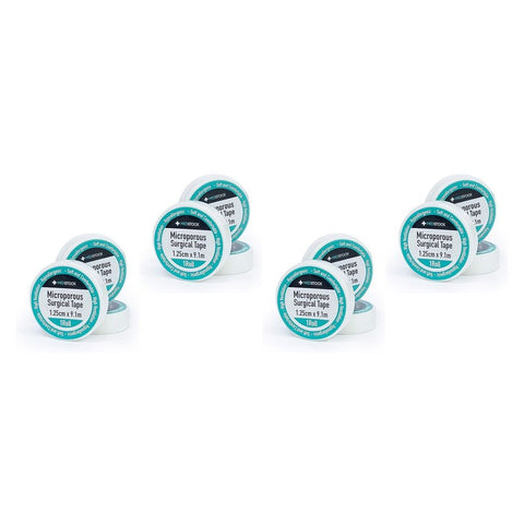 Medstock Microporous Tape 1.25cm x 1.9m 1 Roll x 24 Bundle of 4
