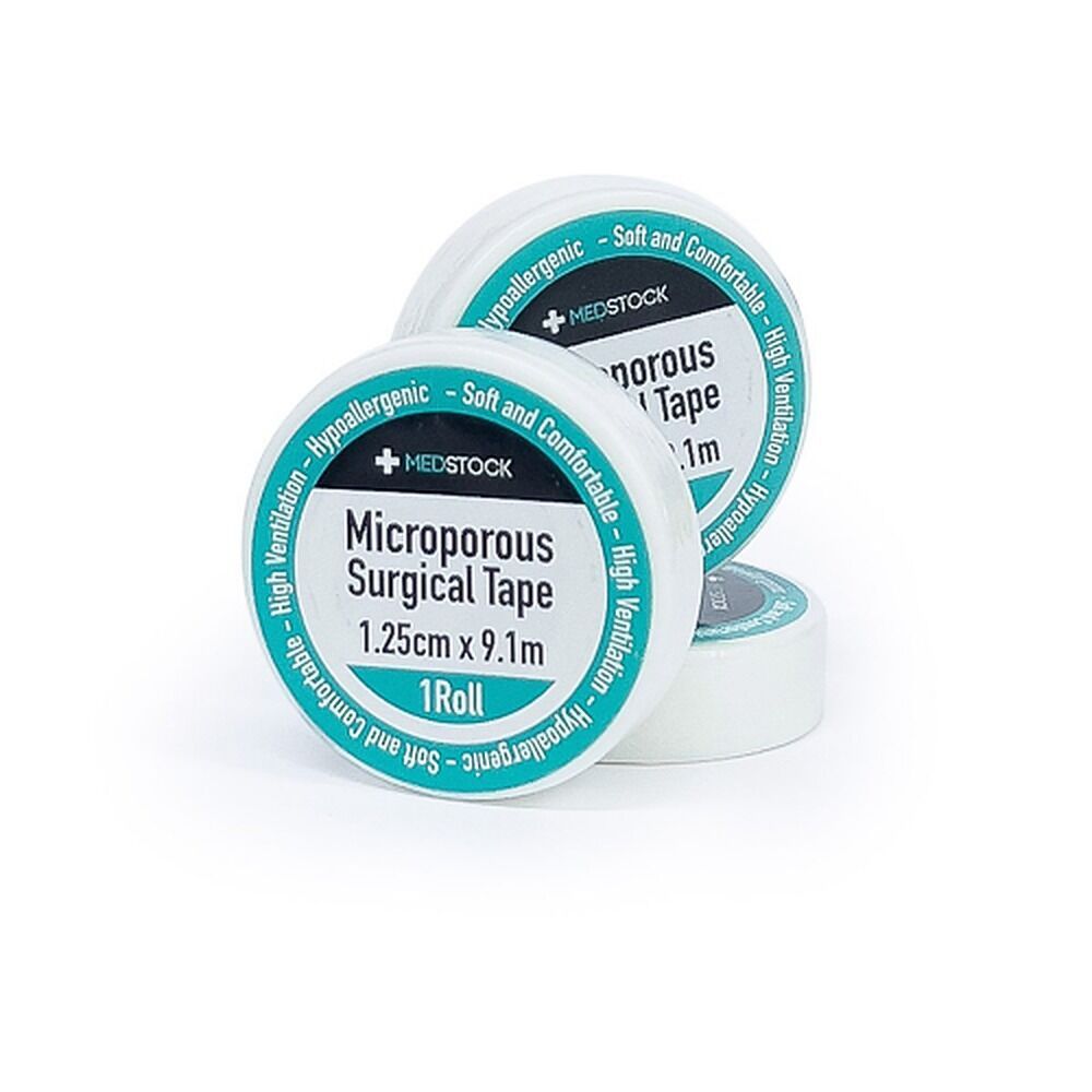 Medstock Microporous Tape 1.25cm x 1.9m 1 Roll x 24