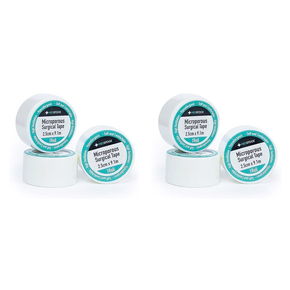 Medstock Microporous Tape 2.5cm x 9.1m 1 Roll x 12 Bundle of 2