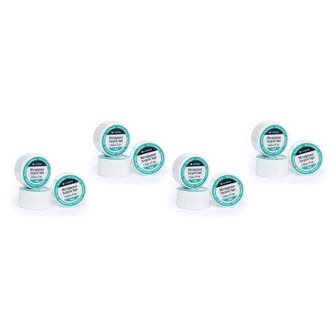 Medstock Microporous Tape 2.5cm x 9.1m 1 Roll x 12 Bundle of 4