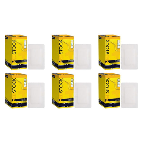 Medstock Fabric Island Dressing 7cm x 10cm 100 Pack Bundle of 6