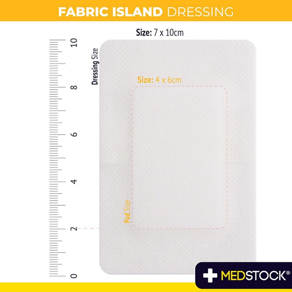 Medstock Fabric Island Dressing 7cm x 10cm 100 Pack