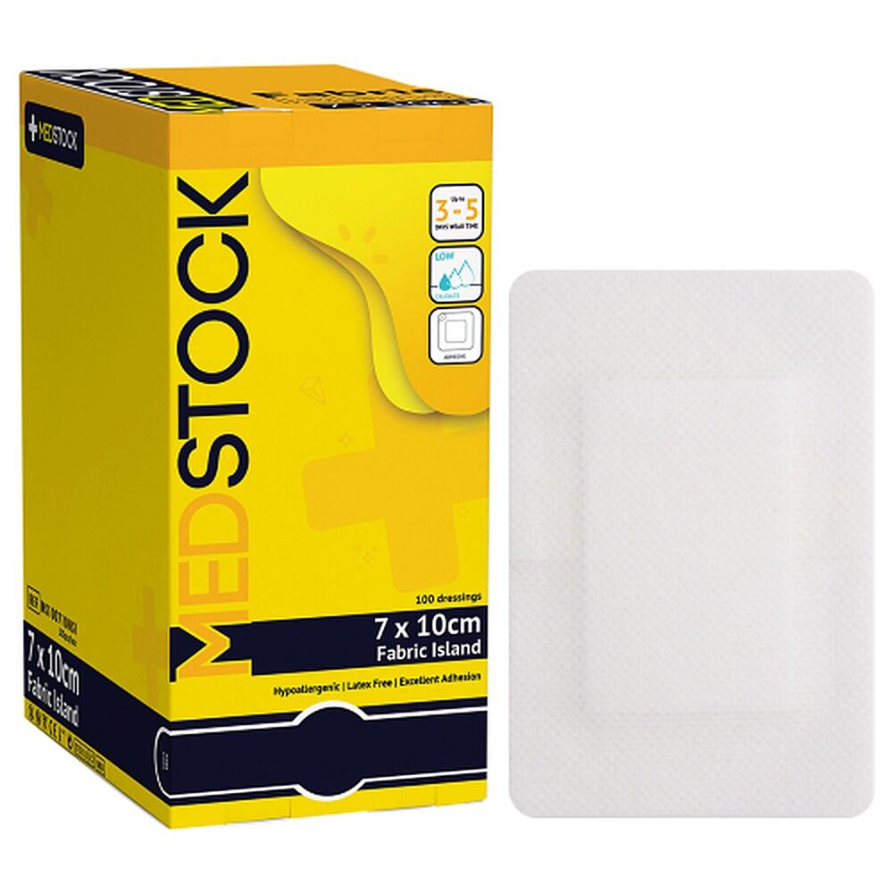 Medstock Fabric Island Dressing 7cm x 10cm 100 Pack