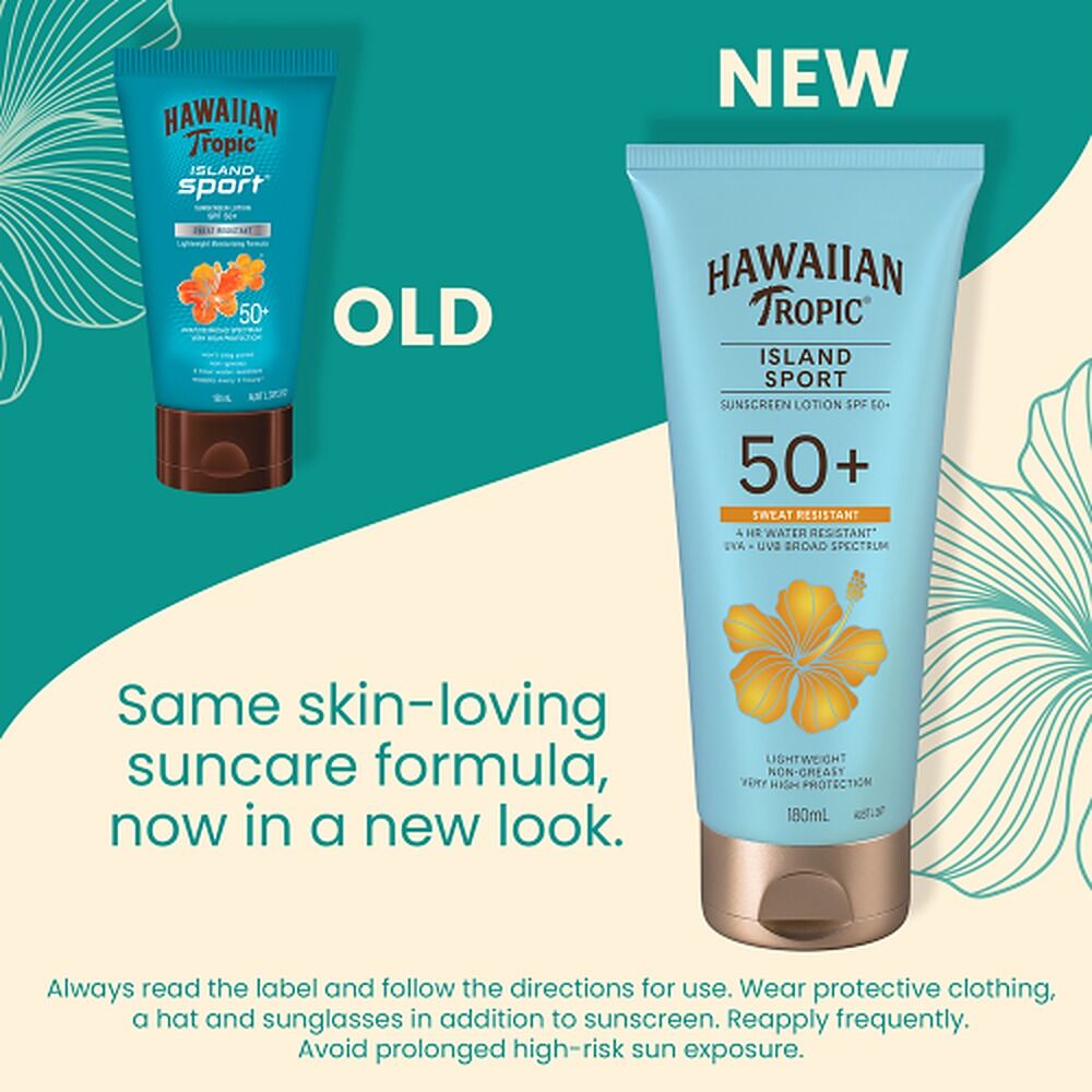 Hawaiian Tropic Island Sport Sunscreen Lotion SPF50+ 180mL