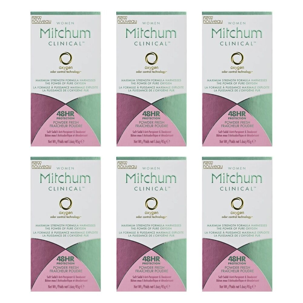 Mitchum Women Clinical Antiperspirant Deodorant Powder Fresh 45g Pack of 6